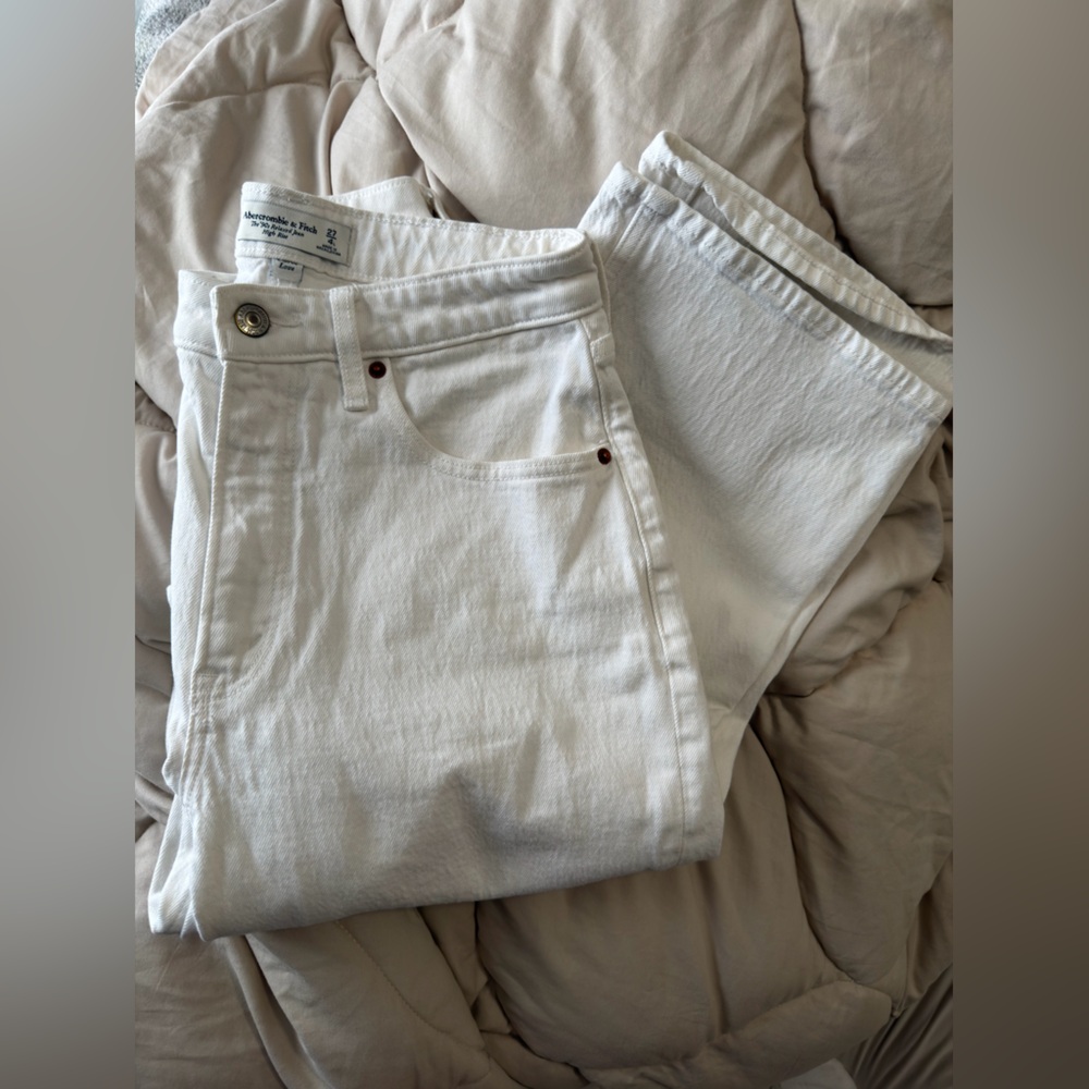 Abercrombie & Fitch White Denim Jeans
